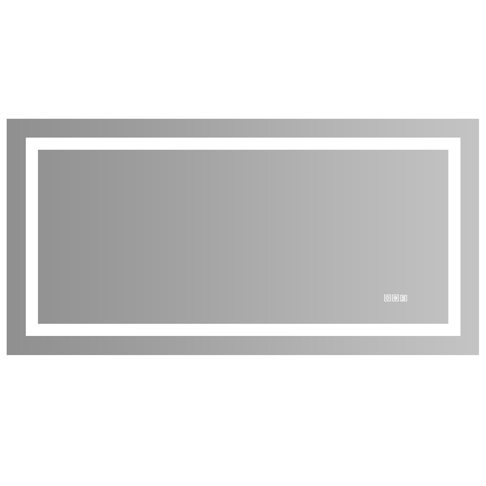 Miroir de salle de bain LED eprolo 72x36 pouces avec éclairage, antibuée et fonction de dimming, miroir de vanité moderne