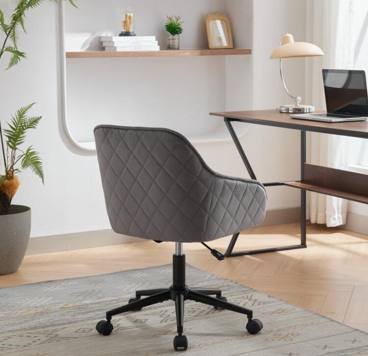 Chaise de bureau en velours eprolo, moderne avec roulettes, pour salon, chambre ou bureau à domicile, assise élégante et confortable