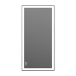 Miroir de maquillage LED pour salle de bain de 48x24 pouces avec éclairage intégré, marque eprolo, reflet clair et moderne.