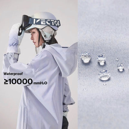 Ski Suit Soft Shell Sweater Women's Men's Pullover Top Veneer Double Board Waterproof Coat