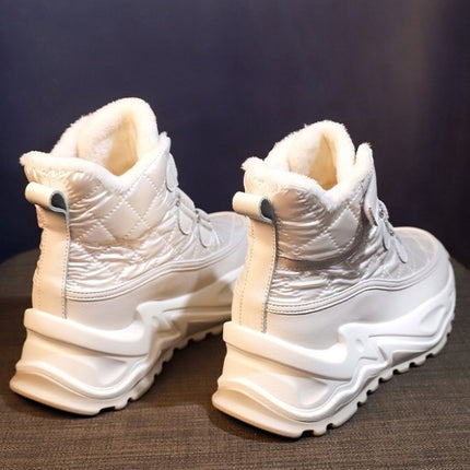 Velvet And Thick Matching Martin Ankle Boots