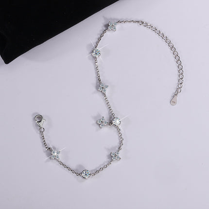 S925 Silver-plated Platinum Moissanite Bracelet