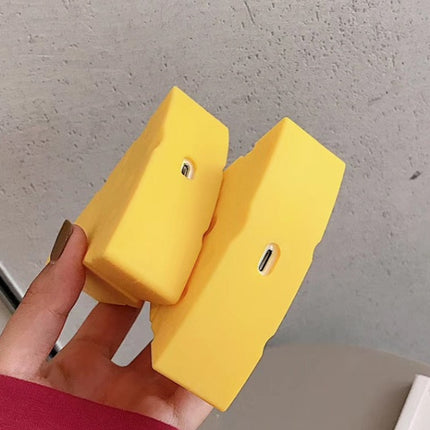 Compatible with Apple, Compatible with Apple , Stereo cheese and cheese airpods 1/2 generation wireless bluetooth silica gel cover pro3 generation earphone case protective cover