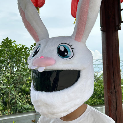 Decorative Rabbit Head Hat Protective Cover Warm Plush