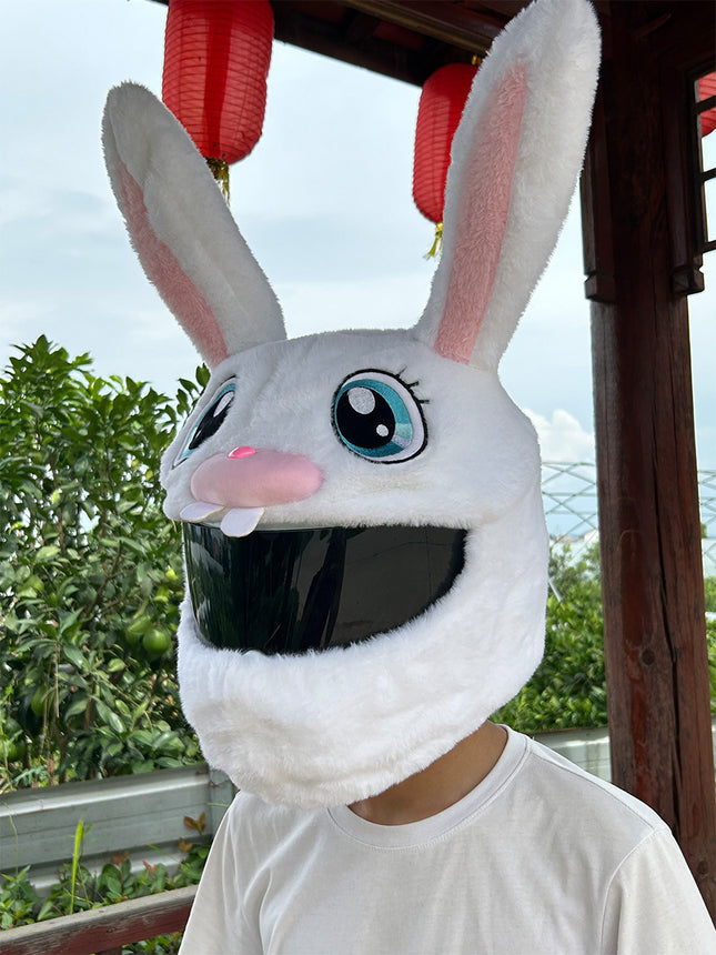 Decorative Rabbit Head Hat Protective Cover Warm Plush