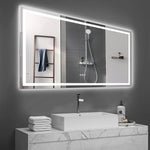 Miroir de salle de bain LED eprolo, 72x36 pouces, avec lumières, anti-buée et fonction de dimming, miroir de vanité moderne