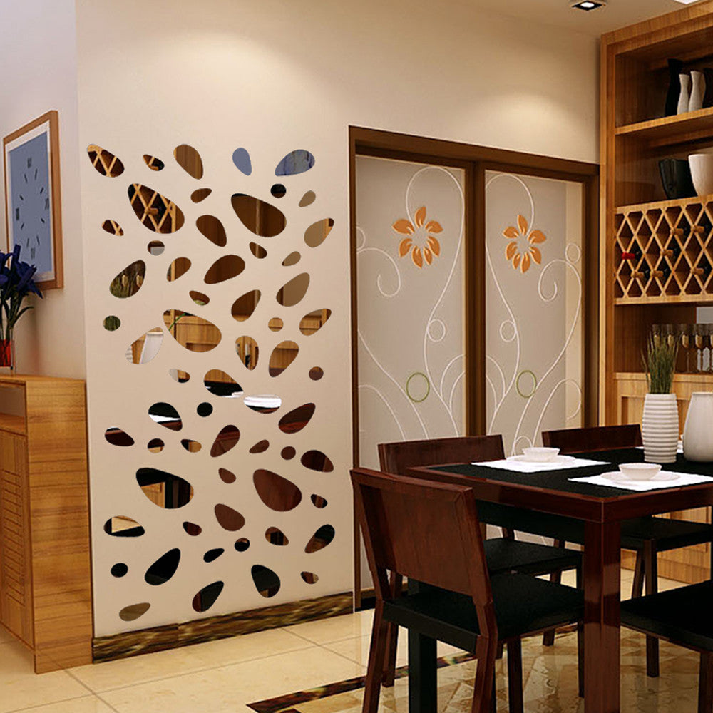 Autocollants muraux 3D miroir amovibles eprolo, ensemble de 12 pièces pour décoration intérieure élégante et moderne.