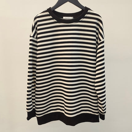 Yiyiyouni Knitted Thick Casual Striped Pullovers Women