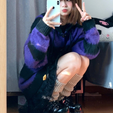 Star Stripes Sweater Sweater Autumn And Winter Thickened