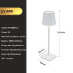 Lampe de table Nordic Ins Log sans fil eprolo avec éclairage simple, design rétro en bois solide pour la décoration de nuit et de chambre