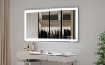 Miroir de maquillage LED pour salle de bains eprolo, 48x24 pouces, éclairage intégré et cadre élégant.