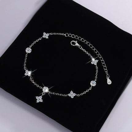 S925 Silver-plated Platinum Moissanite Bracelet