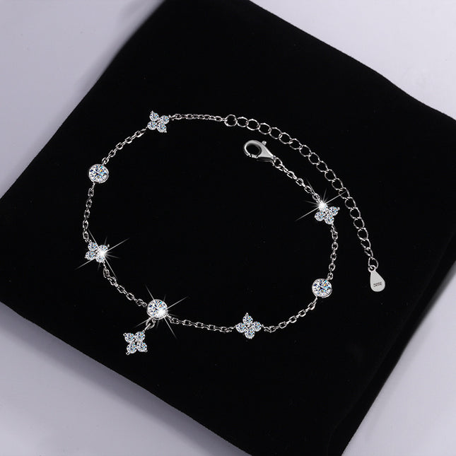 S925 Silver-plated Platinum Moissanite Bracelet