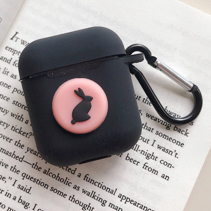 Compatible with Apple, AirPods protective jacket cute cartoon silicone anti-falling earphone jacket Japanese Korean women''s key-clasp hanging rope