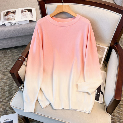 Loose Round Neck Pullover Plus Size Sweaters