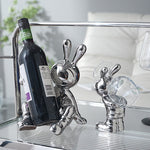 Râtelier à vin en lapin de luxe pour décoration intérieure, meuble à vin élégant pour salon ou salle à manger, artisanat eprolo