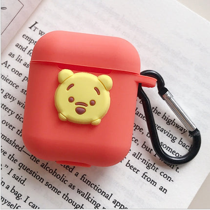 Compatible with Apple, AirPods protective jacket cute cartoon silicone anti-falling earphone jacket Japanese Korean women''s key-clasp hanging rope