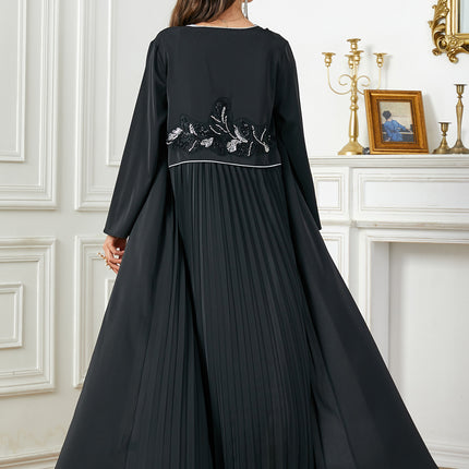 3803 Middle East Arab In Stock Applique Cardigan Skirt