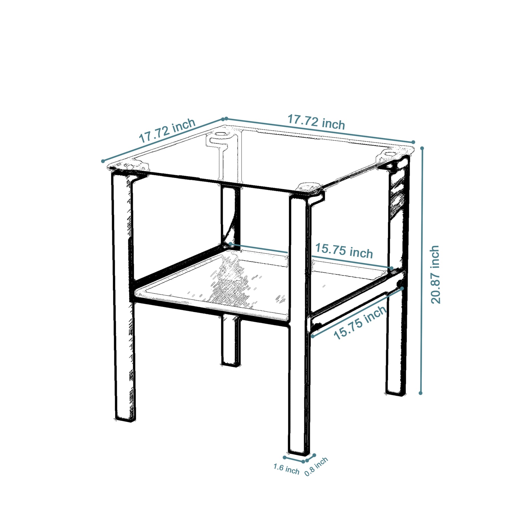 Table d'appoint en verre à deux couches, petite table ronde noire pour salon ou chambre, par eprolo.