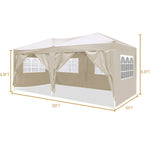 Abri pliant 10x20 pieds eprolo avec 6 parois amovibles, protection UPF 50+ pour activités extérieures et terrasse.