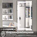 Miroir de salle de bain LED eprolo 72x36 pouces avec éclairage, anti-buée et fonction de gradation, miroir de vanité moderne