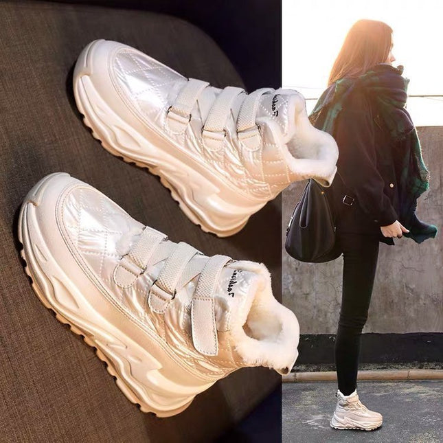 Velvet And Thick Matching Martin Ankle Boots