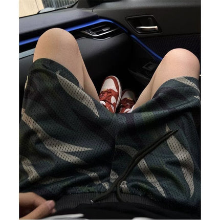 Camouflage Mesh Shorts For Men