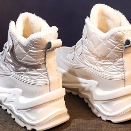 Velvet And Thick Matching Martin Ankle Boots