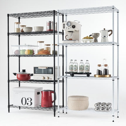 Wire Shelving Metal Storage Rack Adjustable Shelves, Standing Storage Shelf Units For Laundry Bathroom Kitchen Pantry ClosetWhite, 42L X 18W X 71H