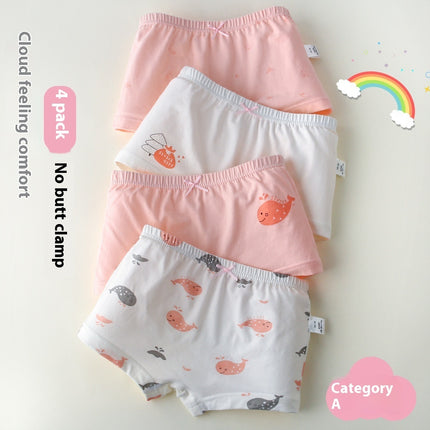 Children's Underwear Women's Pure Cotton Cartoon Boxers