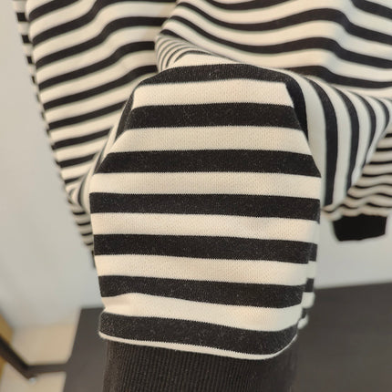 Yiyiyouni Knitted Thick Casual Striped Pullovers Women