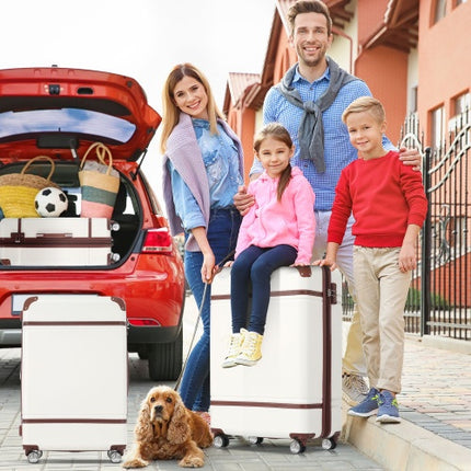 Hardshell Luggage Sets 3 Pieces 20x24 Luggages And Cosmetic Case Spinner Suitcase With TSA Lock Lightweight