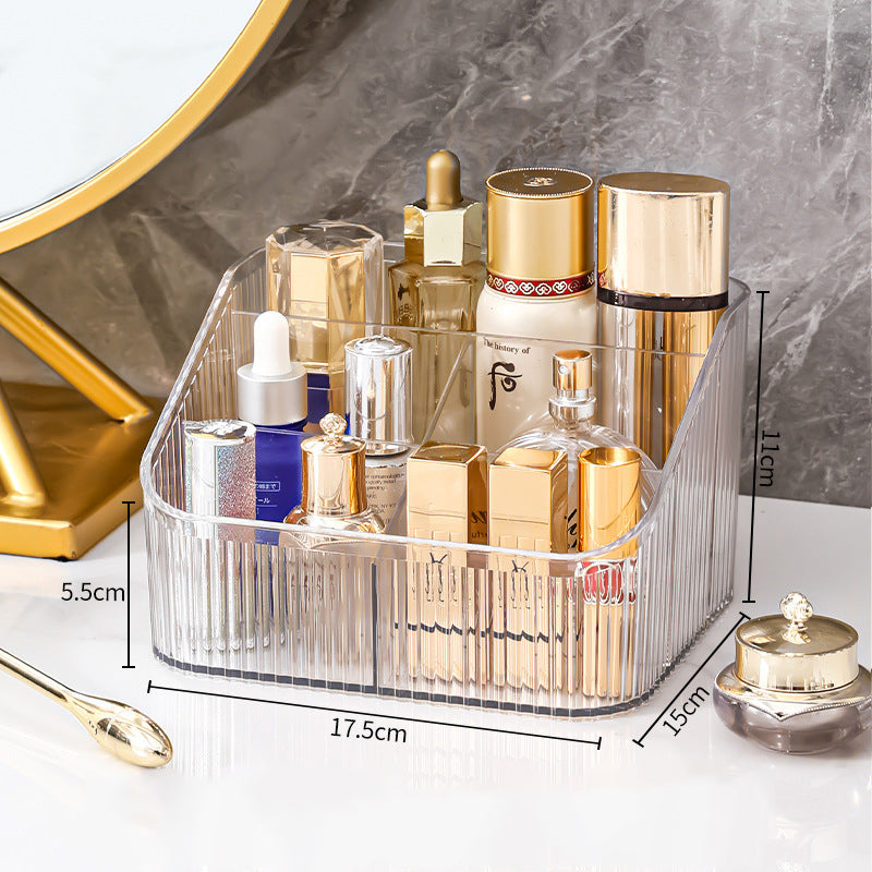 Boîte de rangement multi-grilles eprolo pour maquillage et cosmétiques, organisateur de bureau compact et pratique.