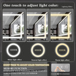 Miroir de salle de bain LED eprolo 72x36 pouces avec éclairage, anti-buée et fonction de réglage de la luminosité