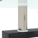 Table basse rectangulaire en verre noir de style moderne, table centrale pour salon, mobilier eprolo, surface en verre clair élégante