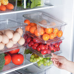 Boîte de rangement pour aliments eprolo avec couvercle pour fruits, légumes, œufs et aliments frais au réfrigérateur et congélateur.