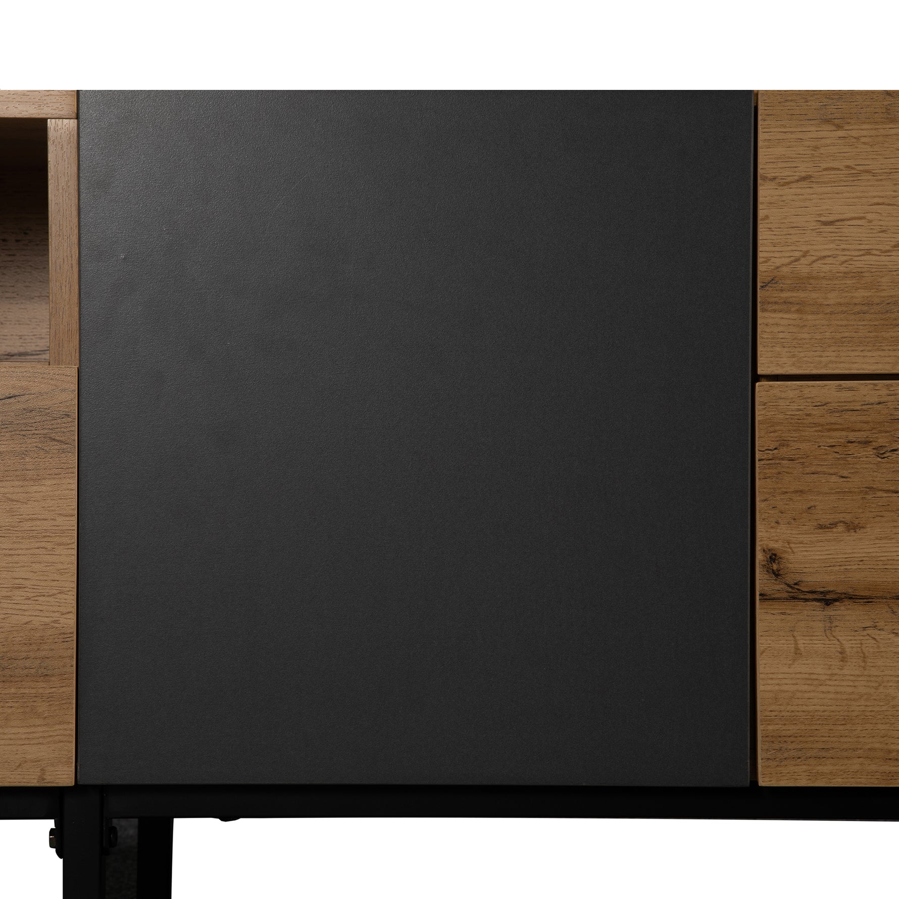Meuble TV moderne pour téléviseur 80 pouces avec double espace de rangement, en bois élégant, par eprolo.