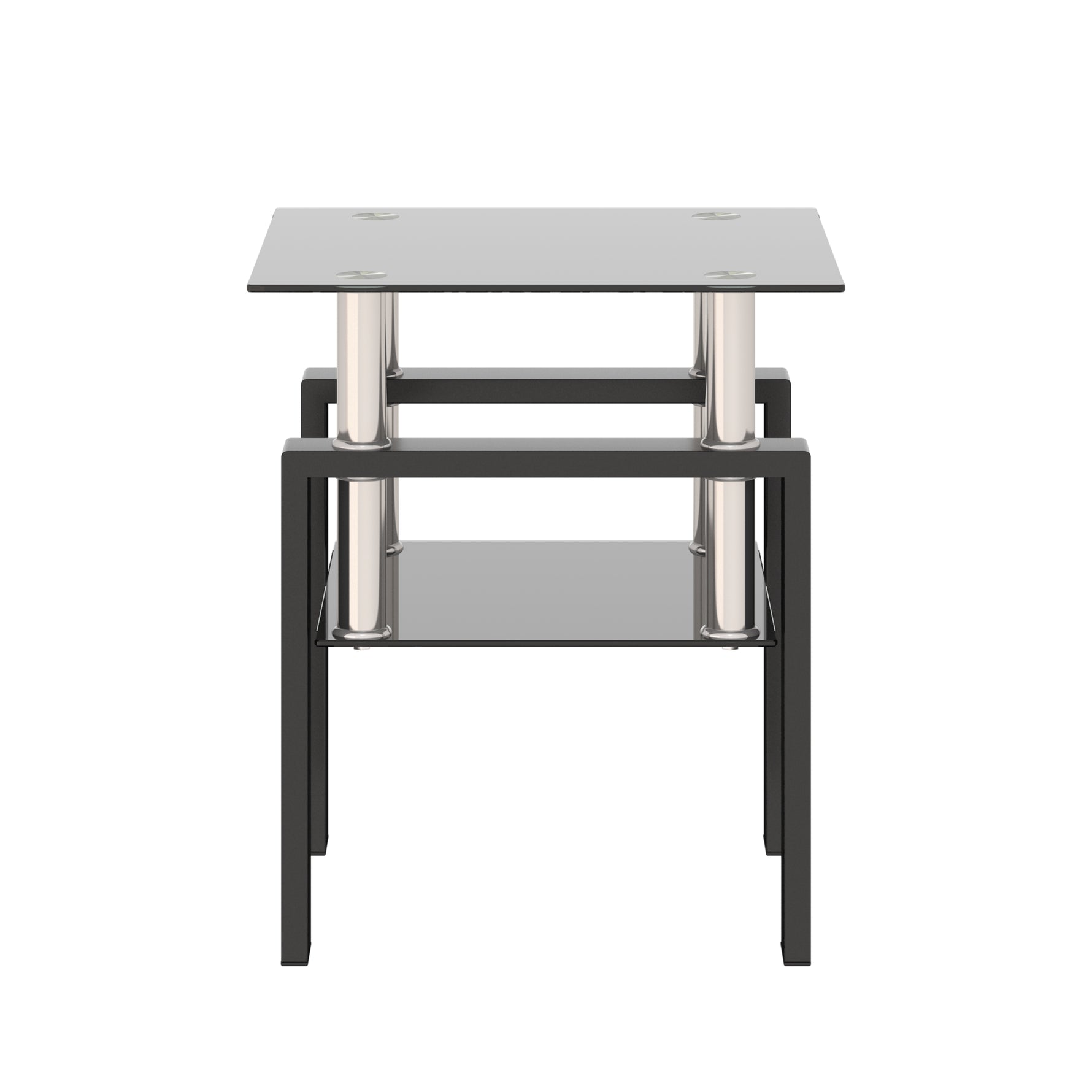 Table basse moderne en verre trempé noir, carrée, pour salon, table d'appoint élégante de la marque eprolo.