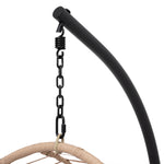 Chaise suspendue œuf d'intérieur et extérieur eprolo, fauteuil suspendu confortable avec coussin rembourré pour la détente.
