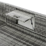 Ensemble de mobilier de terrasse en rotin PE eprolo avec table basse en contreplaqué, idéal pour l'extérieur et la saison.
