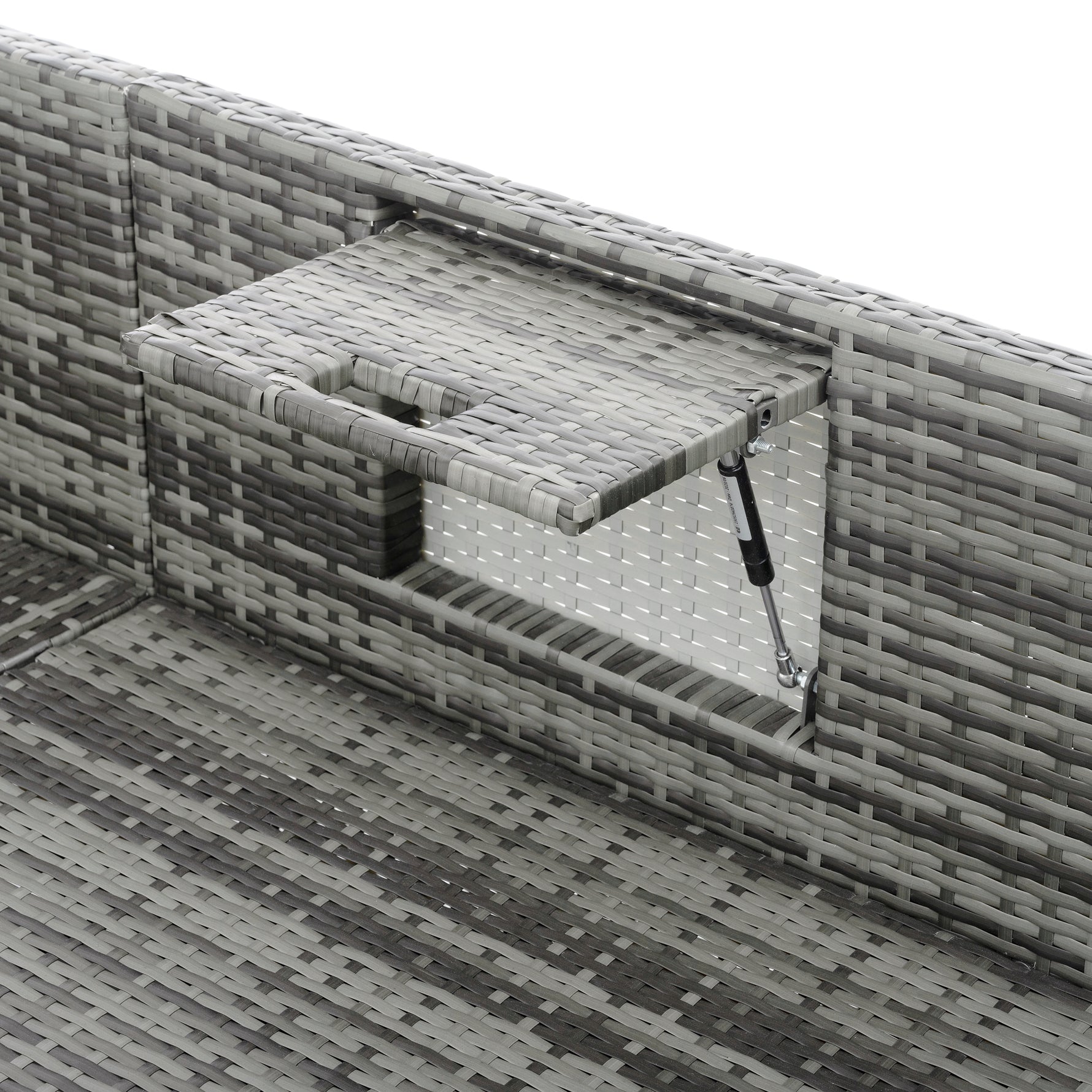 Ensemble de mobilier de terrasse en rotin PE eprolo avec table basse en contreplaqué, idéal pour l'extérieur et la saison.