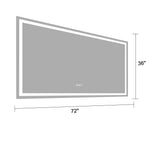 Miroir de salle de bain LED anti-buée et dimmable de 72x36 pouces par eprolo, miroir de vanité moderne pour salle de bain