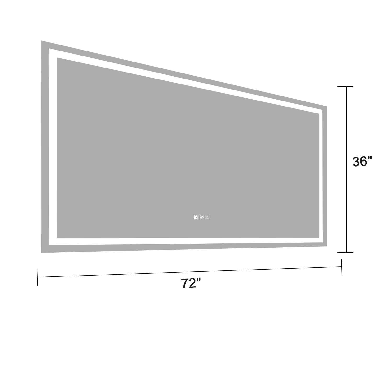 Miroir de salle de bain LED anti-buée et dimmable de 72x36 pouces par eprolo, miroir de vanité moderne pour salle de bain