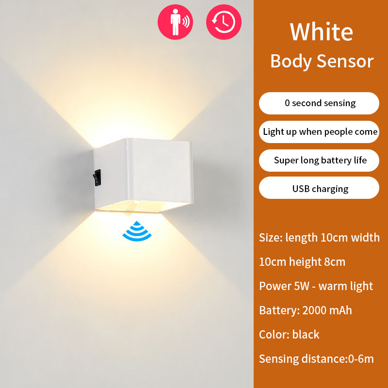 Applique murale LED rechargeable eprolo pour chambre à coucher, lumière moderne et élégante Fixation murale lumineuse.