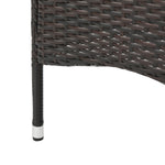 Deux chaises de salle à manger d’extérieur eprolo en rotin multicolore, style extérieur, confortables et élégantes pour jardin ou patio.