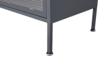 Étagère de rangement de cuisine eprolo à 3 niveaux, armoire de stockage pour placard ou cuisine, en métal noir.
