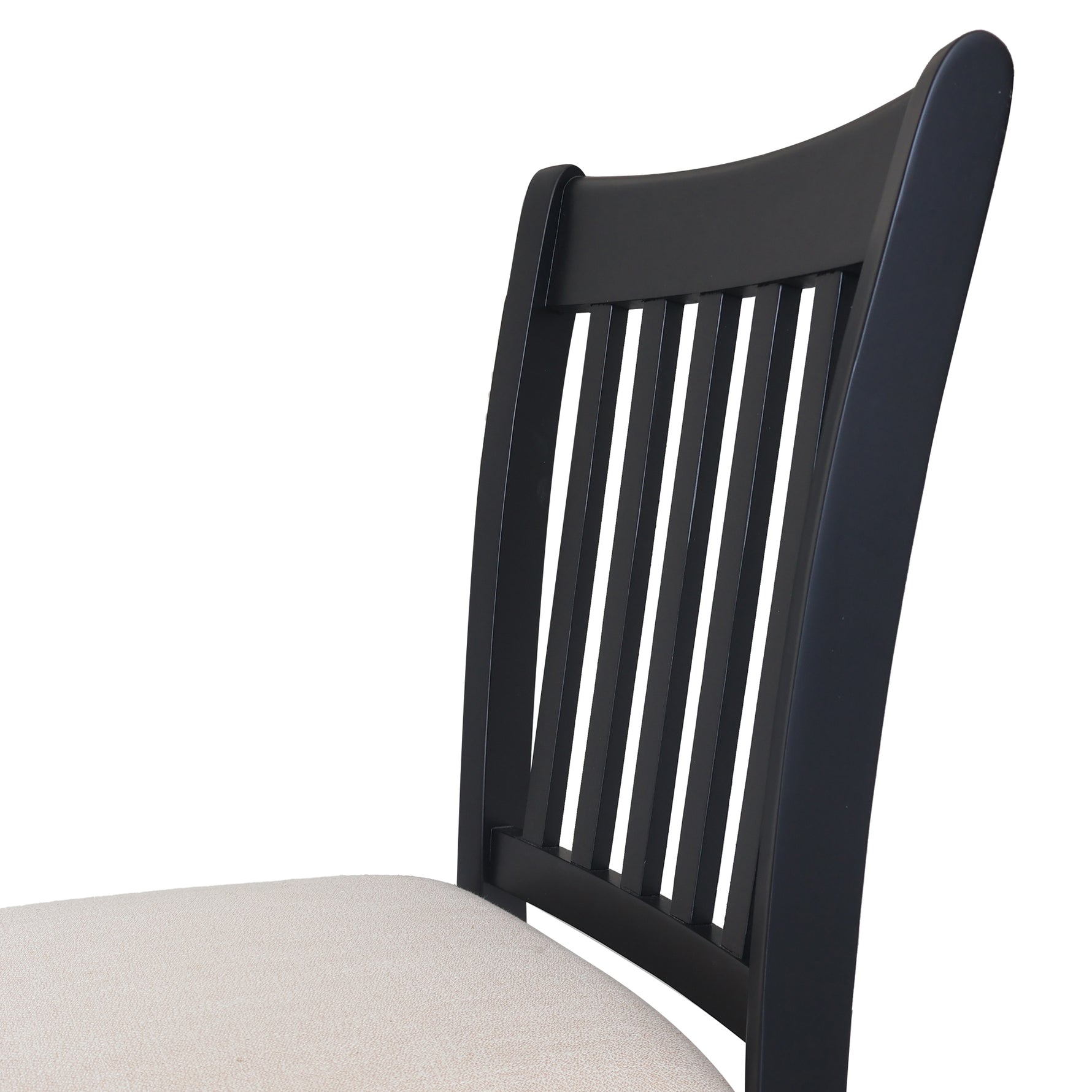 Chaise de salle à manger rembourrée noire, lot de 2, style ferme, chaise confortable pour cuisine par eprolo