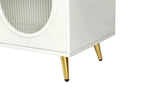 Support TV pour écran de 65 pouces eprolo, meuble moderne en bois avec espace de rangement, visible dans l’image.