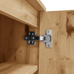 Meuble TV moderne de 70 pouces en bois avec rangements, signé eprolo, visible avec compartiments et surface lisse.