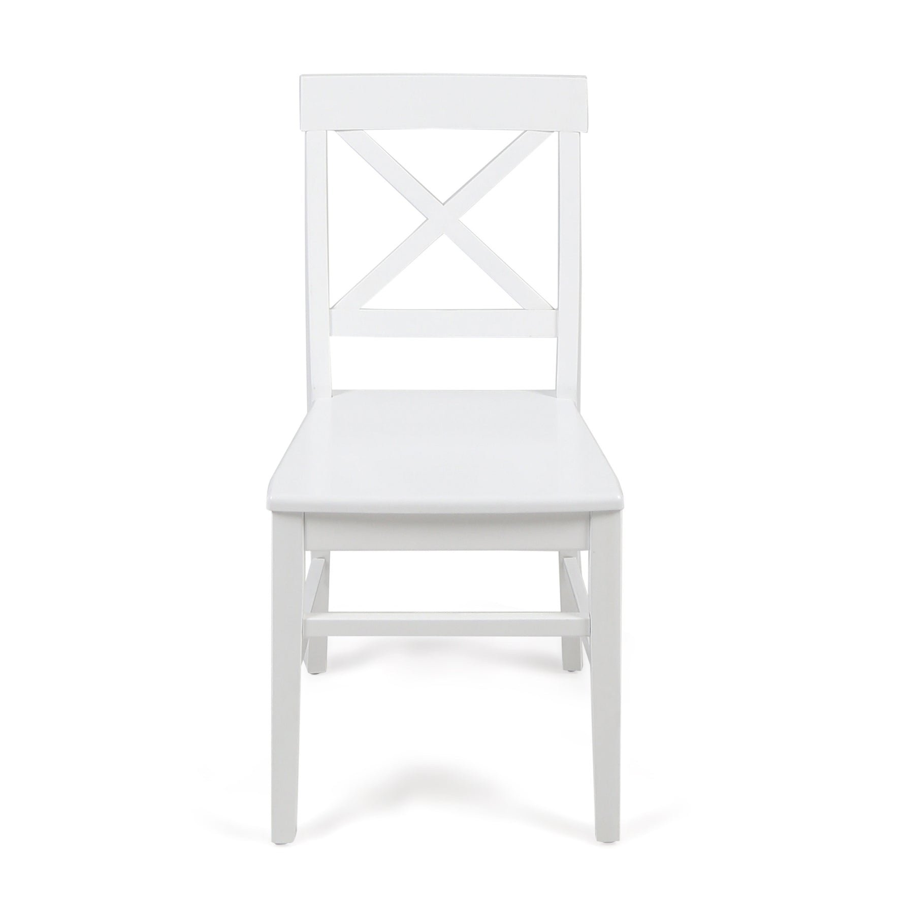 Chaise de salle à manger en acacia blanche eprolo, ensemble de 2, style farmhouse, avec dossier en bois naturel, moderne et élégante